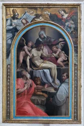 Déposition avec les saints Girolamo et Francesco, vers 1550-1600 (huile sur panneau)