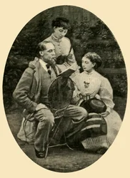Charles Dickens lisant à ses filles, 1865, 1910