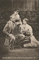 Charles Dickens lisant à ses filles