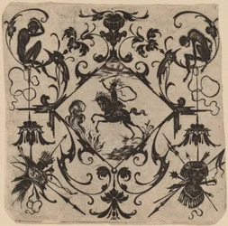 Ornement avec grotesque