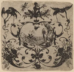 Ornement avec grotesque