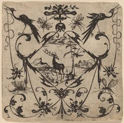 Ornement avec grotesque