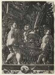 Anges portant les emblèmes de la Passion