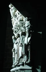 Détail du Portico de la Gloria avec les prophètes de l