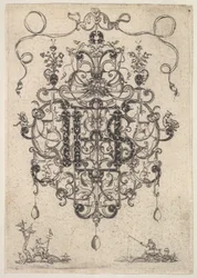 Conception pour un pendentif avec monogramme IHS, 1609