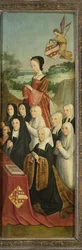 Panneau commémoratif avec neuf portraits de femmes