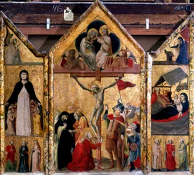Triptyque avec la Crucifixion comme panneau central, vers 1333