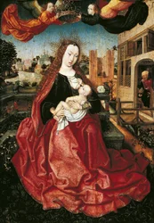 Madonna et Enfant couronnés par deux anges, années 1490