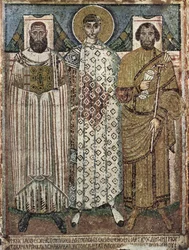 Saint Démétrius de Thessalonique avec les donateurs, 6ème-7ème siècle