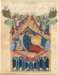 La Nativité avec six moines dominicains