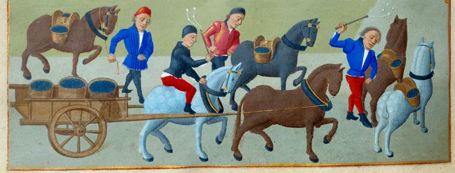 La vendange et le transport (détail)