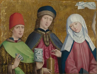 Saints Côme et Damien et la Vierge Le retable de Liesborn, vers 1470-1480