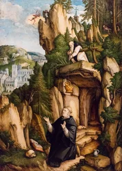 Saint Benoît en ermite priant, vers 1540 (Tempera et huile sur bois (tilleul))