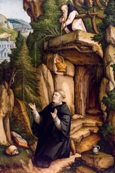 Saint Benoît en ermite priant, vers 1540 (Tempera et huile sur bois (tilleul))