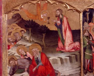 Christ au Jardin des Oliviers, un ange tenant la Communion