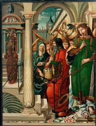 Présentation de la Vierge au Temple (peinture sur bois)