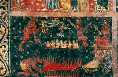 Panneau de saint Michel. Détail de l