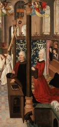 Le Retable de la Crucifixion : Hermann Rinck et Druitgen van Dalen et ses trois fils (verso de l