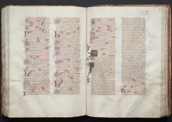 Le Missel de Gotha : Fol. 106v, Texte, vers 1375