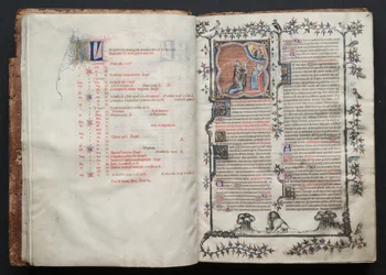 Le Missel de Gotha : Fol. 10v, Texte, vers 1375