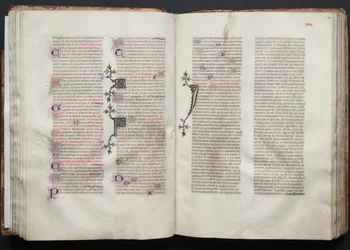 Le Missel de Gotha : Fol. 44r, texte, vers 1375