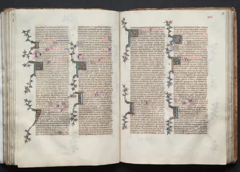 Le Missel de Gotha : Fol. 89v, texte, vers 1375
