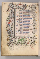 Heures de Charles le Noble, roi de Navarre 1361-1425 : fol. 10v, octobre, vers 1405