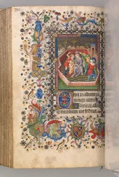 Heures de Charles le Noble, roi de Navarre 1361-1425 : fol. 161v, Dérision du Christ, vers 1405