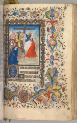 Heures de Charles le Noble, Roi de Navarre 1361-1425 : fol. 192r, Descente de Croix, c. 1405