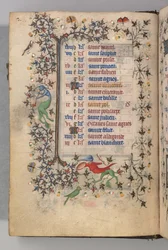 Heures de Charles le Noble, Roi de Navarre : fol. 1v, Janvier