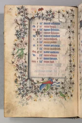 Heures de Charles le Noble, Roi de Navarre 1361-1425 : fol. 2v, Février, vers 1405