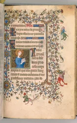 Heures de Charles le Noble, Roi de Navarre 1361-1425, fol. 301r, Sainte Geneviève, vers 1405