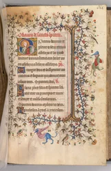 Heures de Charles le Noble, roi de Navarre 1361-1425, fol. 307r, Buste du Christ, vers 1405