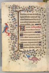 Heures de Charles le Noble, roi de Navarre 1361-1425, fol. 321v, Buste de la Mort, vers 1405