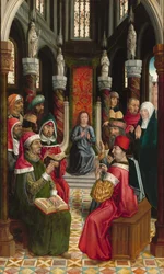 Le Christ parmi les docteurs, vers 1495-1497 (huile sur panneau)