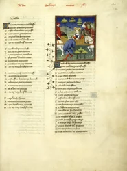 Dame dans une litière à cheval