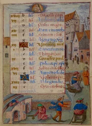 Page de calendrier pour janvier, illustration des 