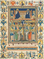 Christ et la Vierge en trône avec quarante saints