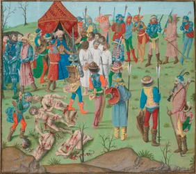 Suite de la bataille de Nicopol Le massacre des chrétiens pour se venger du massacre de Rahova. Jean Froissart, Chroniques, Flandres, Bruges