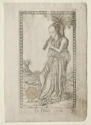Euterpe, musique, poésie lyrique de la série Tarocchi, avant 1467