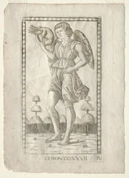 Génie du Temps de la série Tarocchi, série B : Principes cosmiques et vertus, #32, avant 1467