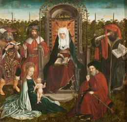 La famille de Sainte Anne Triptyque, panneau central, vers 1500-1510