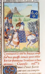 Le roi Charles VI (1366-1422) de France mène une expédition contre Calais, de la partie 2 Volume IV des 