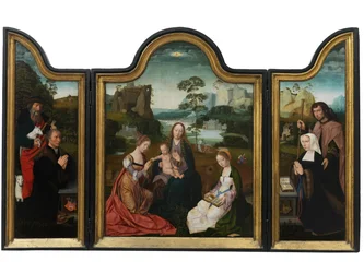 Vierge et Enfant avec Sainte Catherine et Sainte Barbara, vers 1520-25