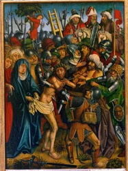 Christ cloué sur la croix (tempera sur bois de noyer)
