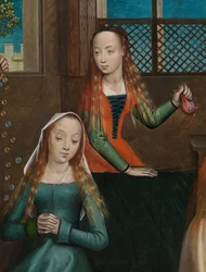 (détail) de la Charité de Saint Nicolas, du Retable de Saint Nicolas, vers 1486-93