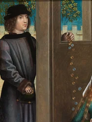 (détail) de la Charité de Saint Nicolas, du Retable de Saint Nicolas, vers 1486-93