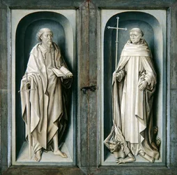 Saint Paul et Saint Benoît, panneaux fermés du Triptyque de l