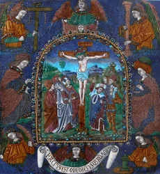 Plaque avec la Crucifixion, français, 16ème siècle