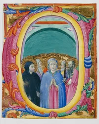 Tous les Saints dans une Initiale E ou O, vers 1430-40